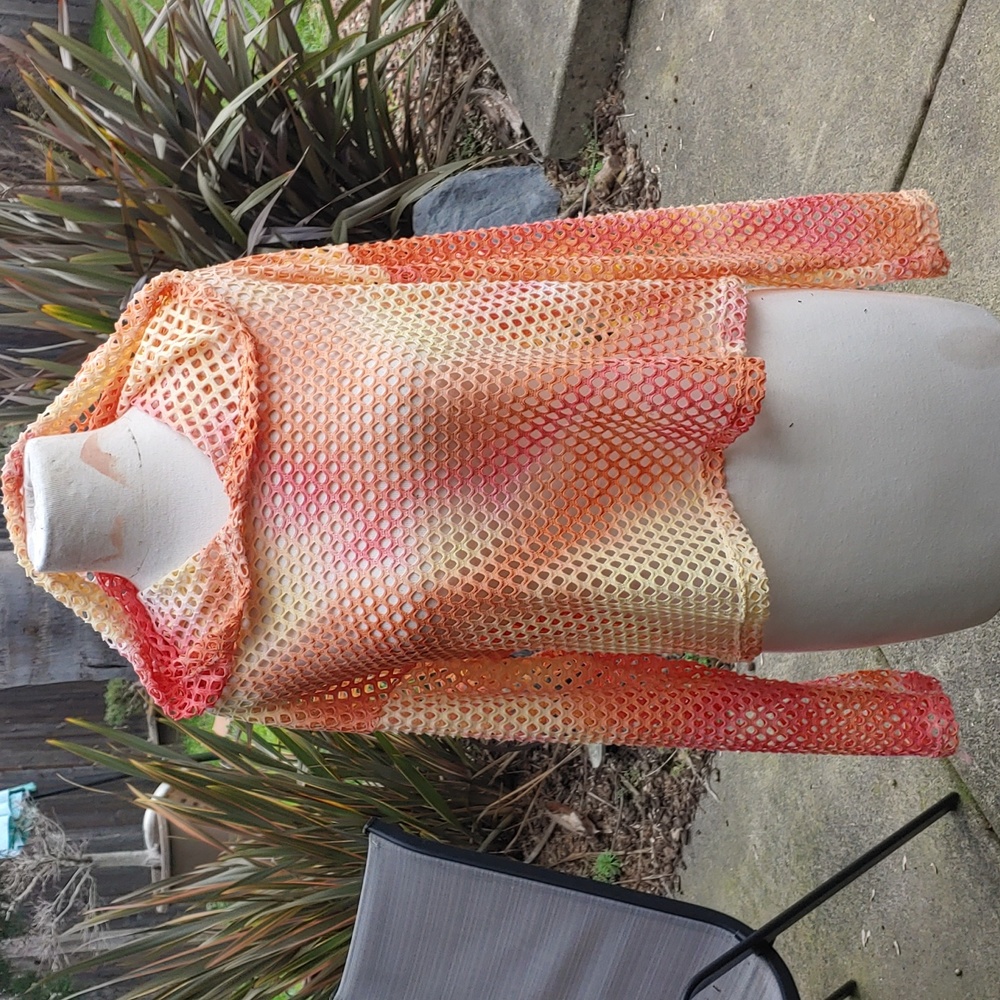 Tie Dye Bright Net Shirt Size M